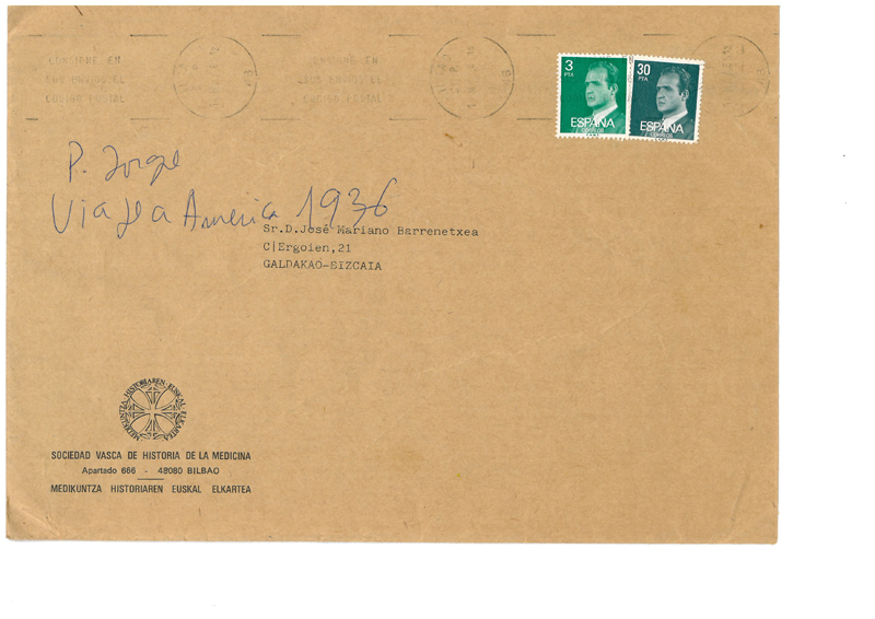 P. Jorge de Riezu. Viaje a America 1936