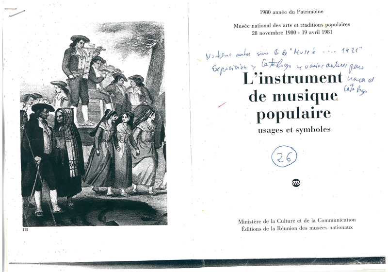 L'instrument de musique populaire. Usage de symboles