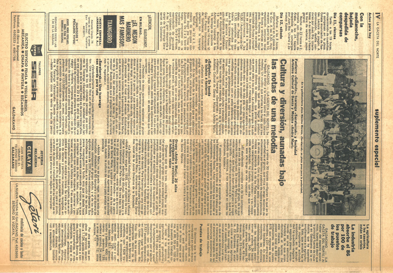 La Gaceta del Norte; Galdacano en fiestas; Suplemento especial.