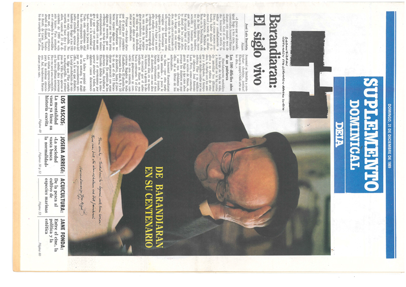 Barandiaran: El siglo vivo;
