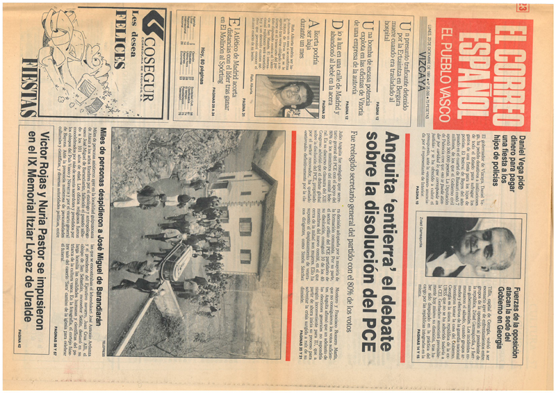 Miles de personas despidieron a Jos&eacute; Miguel de Barandiar&aacute;n;
