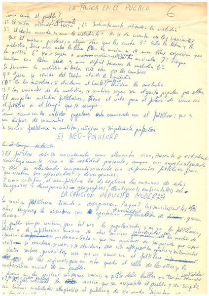 La m&uacute;sica en el pueblo