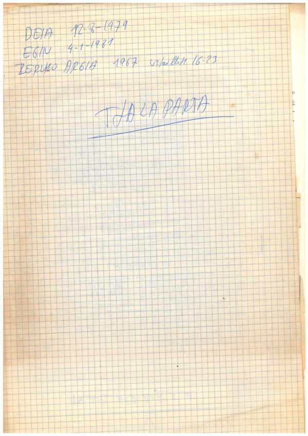 Txalaparta. Prentsa errekorteak