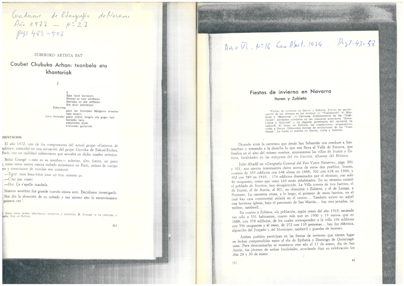 Musika tresnak- Etnografia